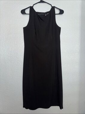 Classic Black Sleeveless Shift Dress